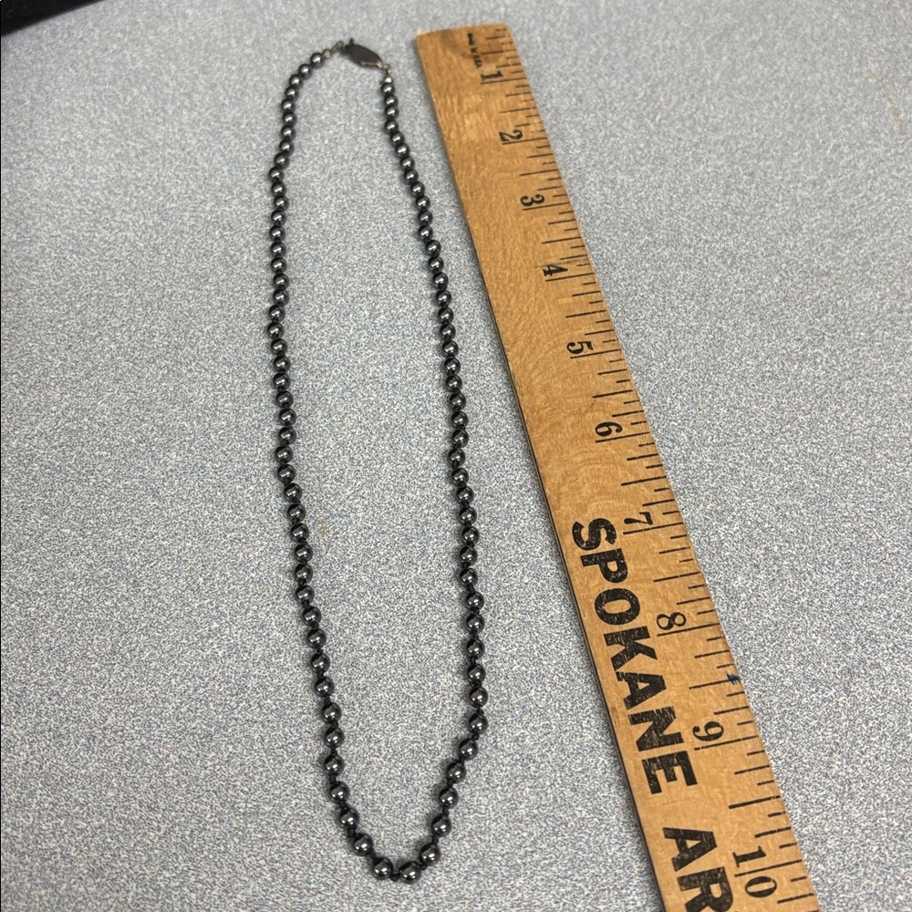 Hematite Bead Necklace - image 4